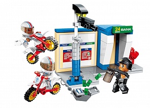 Конструктор Police Battle Force - Ограбление банка на мотоциклах, с фигурками и аксессуарами, 113 деталей (Enlighten Brick, BRICK1926-1 (64))